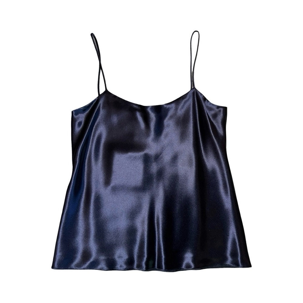 THE ROW BIGGINS SILK SATIN CAMISOLE INDIGO S NWT - Picture 8 of 11